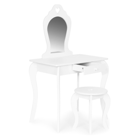 Detský drevený toaletný stolík EcoToys biely