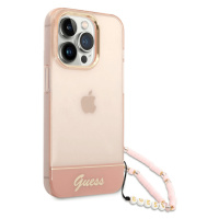Kryt na Apple iPhone 14 Pro Max Guess Camera Outline Translucent s pútkom GUHCP14XHGCOHP ružové