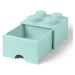 LEGO® úložný box 4 - so zásuvkou aqua  250 x 250 x 180 mm