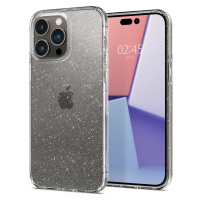 Apple iPhone 14 Pro, silikónové puzdro, Spigen Liquid Crystal Glitter, číre