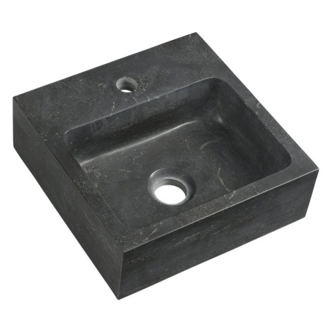 SAPHO - BLOK kamenné umývadlo 30x30cm, čierny Antracit 2401-29