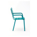 Modré kovové záhradné stoličky v súprave 4 ks Alicante – Ezeis