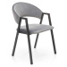 HALMAR K473 jedálenská stolička sivá / čierna