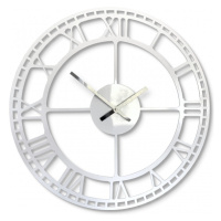 Nástenné hodiny Vintage Retro, kovové, FLEXz21 biele, 50cm