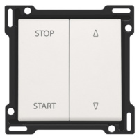 Kryt žalúziového spínača 2-diel s blok. START/STOP biela (NIKO)