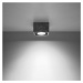 Sivé stropné svietidlo 14x14 cm Postiga – Nice Lamps