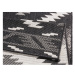 Čierno-krémový vonkajší koberec NORTHRUGS Malibu, 80 x 350 cm