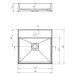 Deante Correo, granitové umývadlo na dosku 400x400x100 mm, biela, DEA-CQR_AU4S