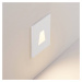 Molto Luce LED vstavané svietidlo Wall 68R IP44 SQ, biele, hliník, CCT