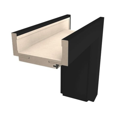 Obložková zárubňa DRE pre hrúbku steny 20-24 cm čierna CPL 70 cm ľavá O5CPLC70L