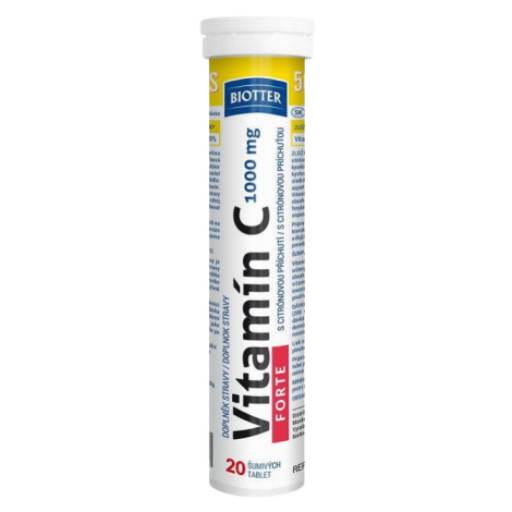 BIOTTER Vitamín C 1000 mg FORTE 20 šumivých tabliet