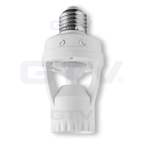 Senzor pohybový 360° IP20, PIR, E27-E27, biela, do 60W, pre LED CR-6 (GTV)