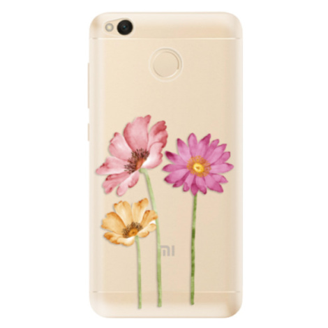 Odolné silikónové puzdro iSaprio - Three Flowers - Xiaomi Redmi 4X