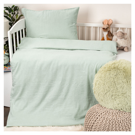 4Home Detské mušelínové obliečky do postieľky Teal, 100 x 135 cm, 40 x 60 cm