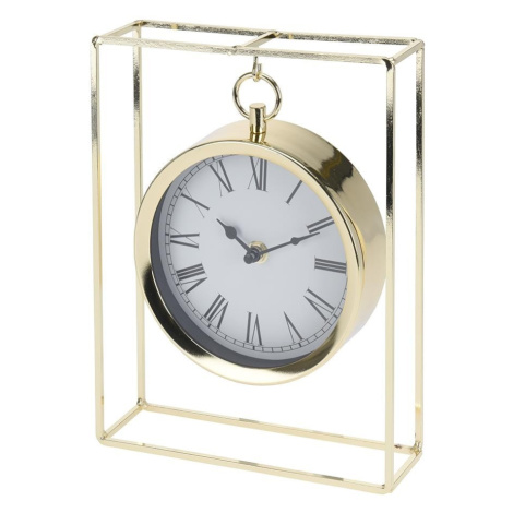 Stolové kovové hodiny 25 cm zlaté DekorStyle