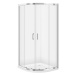 CERSANIT - Sprchovací kút štvrťkruh 80 x190, R55, posuv, číre sklo S154-001