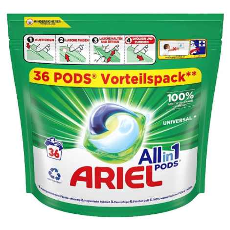 Ariel gélové kapsule Universal+sáčok 36PD