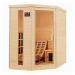 Juskys Infračervená sauna/ tepelná kabína Kolding s vykurovacím systémom Triplex a drevom Hemloc