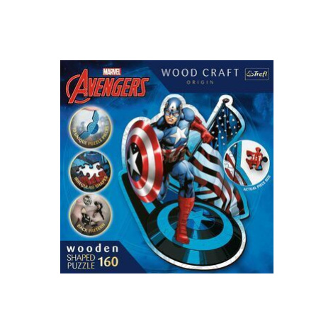 Drevené puzzle Nebojácny kapitán America 160 Trefl