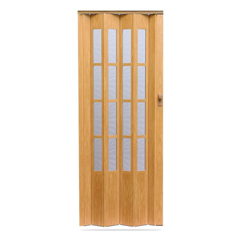 Zhrňovacie dvere Crystalline glass svetlý dub MERKURY MARKET