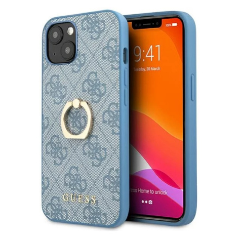 Kryt Guess GUHCP13S4GMRBL iPhone 13 mini 5,4" blue hardcase 4G with ring stand (GUHCP13S4GMRBL)