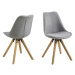 Dkton 23395 Dizajnová stolička Nascha, svetlo šedá