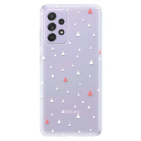 Odolné silikónové puzdro iSaprio - Abstract Triangles 02 - white - Samsung Galaxy A52/A52 5G