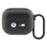 Púzdro BMW AirPods 3 gen cover Back Carbon Double Metal Logo (BMA3WMPUCA2)