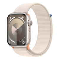 APPLE WATCH SERIES 9 GPS 45MM STARLIGHT ALUMINIUM CASE WITH STARLIGHT SPORT LOOP, MR983QC/A