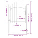 vidaXL Záhradná brána biela 1x1,75 m oceľová