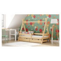 Detská drevená posteľ tipi - 180x80 cm