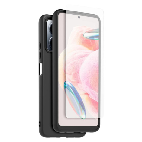 Set puzdro a sklo Xiaomi na Xiaomi Redmi Note 12 LTE Made for Xiaomi TPU + Glass čierne