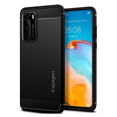 Odolné puzdro Spigen Rugged Armor na Huawei P40 čierne