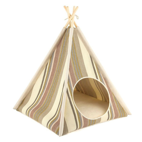 Béžový teepee stan pre domáceho miláčika 63x63 cm Cozy Cove Seacost – P.L.A.Y.