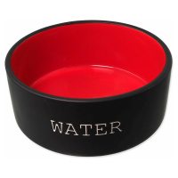 Miska Dog Fantasy keramická WATER čierna/červená 16x6,5cm, 850ml