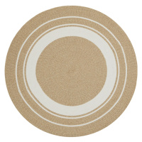 Kusový koberec Braided 105556 Creme Beige kruh – na ven i na doma - 200x200 (průměr) kruh cm NOR