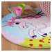 Dětský kusový koberec Juno 478 Unicorn kruh - 120x120 (průměr) kruh cm Obsession koberce