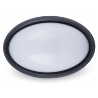 Stropné LED svietidlo oválne 8W, 3000K, 560lm, IP66, čierne VT-8014 (V-TAC)