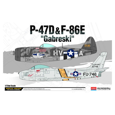 Model Kit letadlo 12530 - P-47D & F-86E "Gabreski" LE: (1:72)