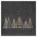 Bavlnený uterák antracitový so zlatou vianočnou vyšívkou Šírka: 50 cm | Dĺžka: 90 cm