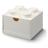 LEGO® stolný box 4 so zásuvkou biela 158 x 158 x 113 mm