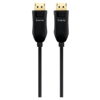 PremiumCord Optický DisplayPort 1.3/1.4 prípojný kábel M/M, pozlátené konekt. 30m