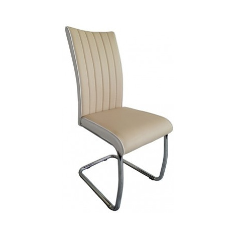 Jedálenská stolička Vertical, béžová/biela ekokoža% Asko