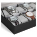 Úložný box na hodinky Velúr šedý