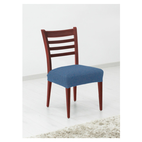 Poťah elastický na sedák stoličky, komplet 2 ks Denia, modrý FORBYT