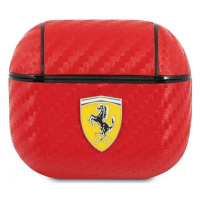 Obal Ferrari FESA3CARE AirPods 3 cover red On Track PU Carbon (FESA3CARE)