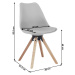 KONDELA Etosa otočná jedálenská stolička svetlosivá / buk