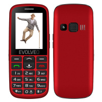 EVOLVEO EasyPhone EG mobilný telefón pre seniorov s nabíjacím stojančekom (červená farba)