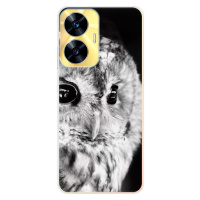 Odolné silikónové puzdro iSaprio - BW Owl - Realme C55