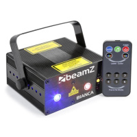 Beamz Bianca, dvojitý laser, 7 DMX kanálov, 330 mW RGB, 12 motívov, master/slave